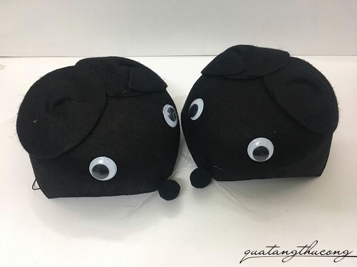 Nón hóa trang con chuột màu đen